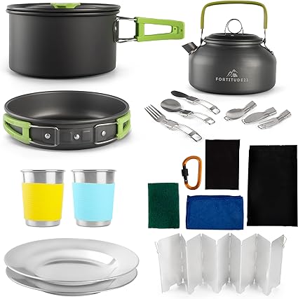 Cookware Set, Camping Pots and Pans Set,